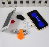 3 in 1 Sucker Silicone Cable Winder With Phone Stand,Lazy people silione stand holder