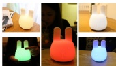 Cute Rabbit Multi-color Silicone Nursery Night Light