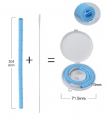 portable foldable silicone straw