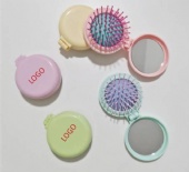 Mini Round Folding Comb With Mirror