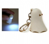 LED GHOST KEYCHAIN ,Light Sound  Key Chain Ring Halloween